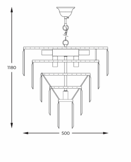 Chandelier Zuma Line Amedeo 17106/6+3+1-GD+CL