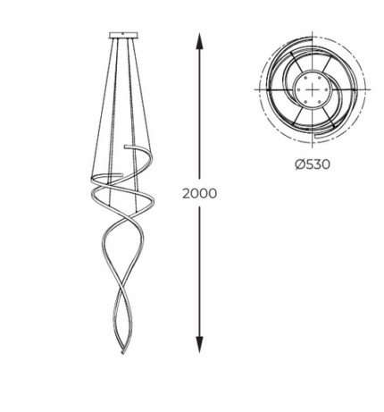 Chandelier Zuma Line MD3127-2M-3GT Коко