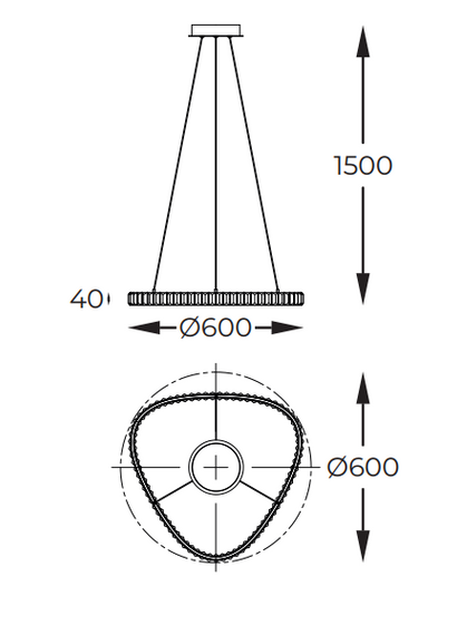 Chandelier Zuma Line MD3169-1-3GT Афина