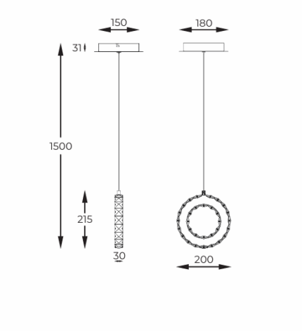Chandelier Zuma Line MD3713-1-3GT Жирона