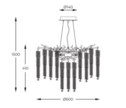 Chandelier Zuma Line MD3720-1-EGN Дижон