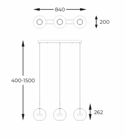 Chandelier Zuma Line P0428-03J-L4AC Энцелад