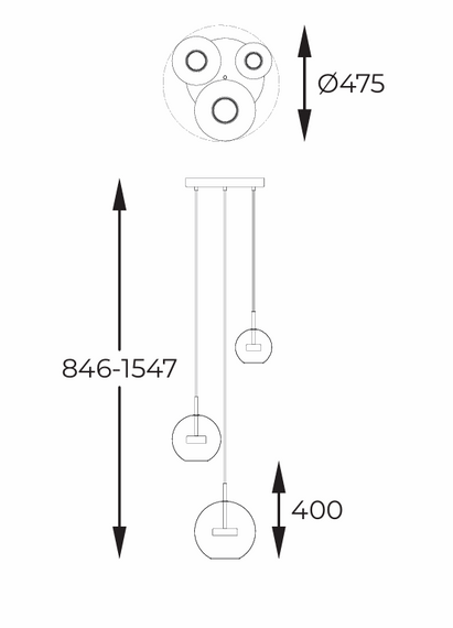 Chandelier Zuma Line P0428-03L-L4AC Энцелад