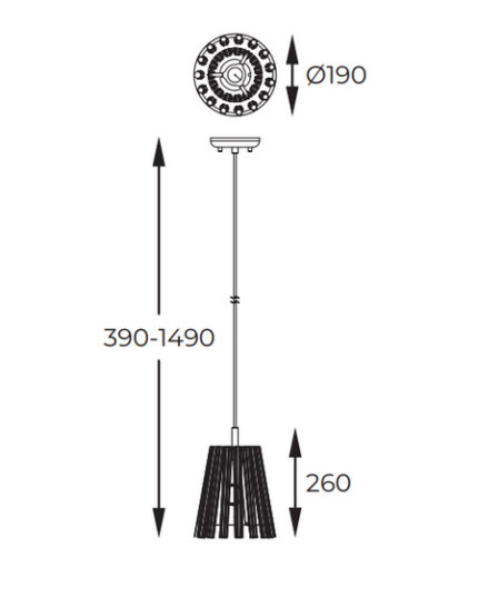 Chandelier Zuma Line P0547-01H-F9AC Бах