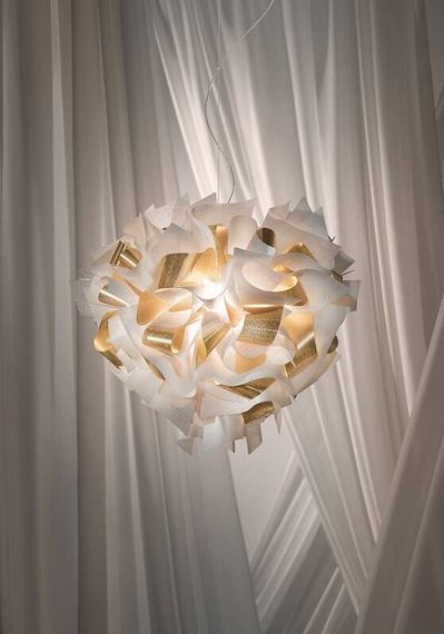 Итальянская люстра Slamp Veli Aurea Large 60 cm White Golden