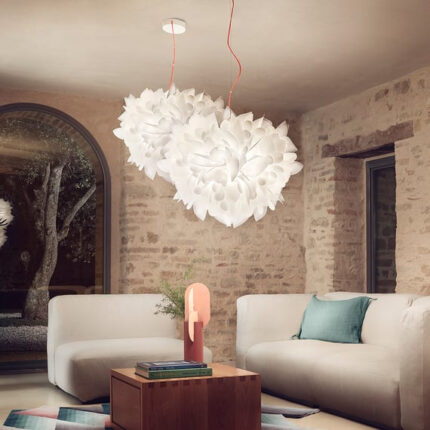 Итальянская люстра Slamp Veli Foliage с прозрачным кабелем