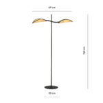 Стоячая лампа LOTUS LP2 BLACK/RATTAN black (1108/LP2) - Emibig — изображение 14