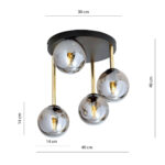 Потолочная лампа DOLCE 4 BL GRAFIT Black-Gold (1259/4) — изображение 16