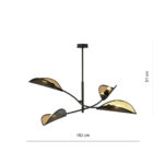 Потолочная лампа LOTUS 4 BLACK/GOLD Black (1106/4) — изображение 21