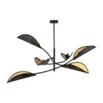 LOTUS 6 BLACK/GOLD потолочная лампа черная (1106/6) — изображение 17