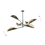 LOTUS 6 BLACK/GOLD потолочная лампа черная (1106/6) — изображение 18