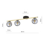 Потолочная лампа MONZA 3 BL GRAFIT Black-Gold (1250/3) — изображение 16