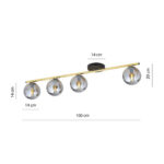Потолочная лампа MONZA 4 BL GRAFIT Black-Gold (1250/4) — изображение 16