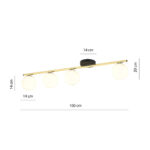 Потолочная лампа MONZA 4 BL OPAL Black-Gold (1252/4) — изображение 16
