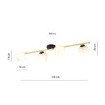 Потолочная лампа SPLENDI 4 BL OPAL Black-Gold (1248/4) — изображение 16