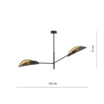 Черная потолочная лампа VENE 2 BLACK/GOLD (1158/2) — изображение 21