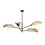 Черная потолочная лампа VENE 4 BLACK/RATTAN (1160/4) — изображение 17