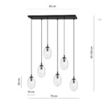 Висячая лампа ASTRAL 6 BL TRANSPARENT black (1265/6) - Emibig — изображение 16