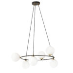 Висячая лампа AZURA 6 BL OPAL Black-Gold (1295/6) - Emibig — изображение 10