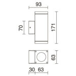 Наружная лампа 555D-G21X1A-01 Cub Novolux Up Down — изображение 11