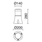 Novolux 669D-G05X1A-02 Mirco Внешняя стоячая лампа — изображение 9