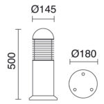 Novolux Nova 222B-L3115B-02 H500 Внешний стоячий фонарь — изображение 9