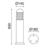Novolux Nova 222C-L3115B-02 H650 Внешний стоячий фонарь — изображение 9