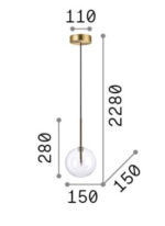 Висячий корпус 306537 Ideal Lux 15 см — изображение 19