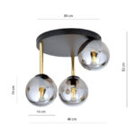DOLCE Plafon 3 BL GRAFIT Black-Gold (1259/3) — изображение 16