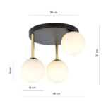 DOLCE Plafon 3 BL OPAL Black-Gold (1260/3) — изображение 16