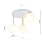 DOLCE Plafon 3 WH OPAL White-Gold (1261/3) — изображение 16