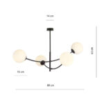 HUNTER Plafon 4 BLACK/OPAL Black (1102/4) — изображение 24