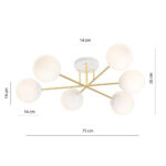 Plafon MAGNUM 6 WH OPAL white-gold (1234/6) — изображение 16