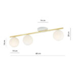 MONZA Plafon 3 WH OPAL white-gold (1253/3) — изображение 16