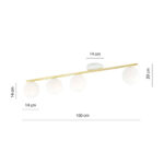 MONZA Plafon 4 WH OPAL white-gold (1253/4) — изображение 16