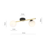 SPLENDI Plafon 2 BL OPAL Black-Gold (1248/2) — изображение 16