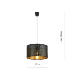 Висячая лампа ASTON 1 BLACK/GOLD Black (1148/1) — изображение 21