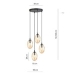 Висячая лампа ASTRAL 4 BL Honey PREMIUM Black (1267/4PREM) — изображение 16