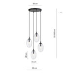 Висячая лампа ASTRAL 4 BL PREMIUM TRANSPARENT black (1265/4PREM) — изображение 16