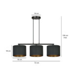 Висячая лампа HILDE 3 BL BLACK Black (1054/3) — изображение 24
