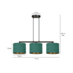 Висячая лампа HILDE 3 BL GREEN Black (1051/3) — изображение 24