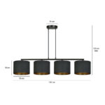 Висячая лампа HILDE 4 BL BLACK Black (1054/4) — изображение 24