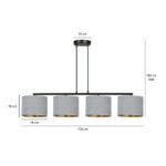 Висячая лампа HILDE 4 BL GRAY Black (1050/4) — изображение 24