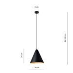 Висячая лампа REBEL 1 BLACK/GOLD Black-Gold (1271/1) — изображение 12