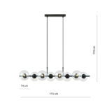 Висячая лампа RORY 8 TRANSPARENT black (1206/8) — изображение 15