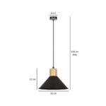 Висячая лампа ROWEN 1 BLACK Black (1044/1) — изображение 28