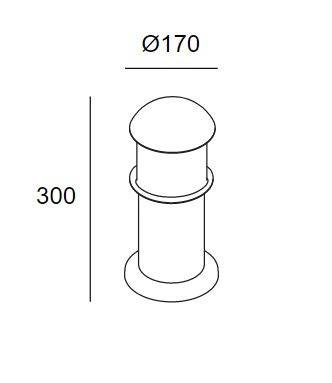 Бализас 55-9318-З5-М3 Наружная лампа LEDS Grok