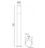 Inox ST022-1100 BL Стоячая лампа СУ-МА — изображение 2
