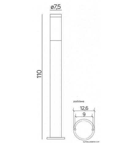 Inox ST022-1100 BL Стоячая лампа СУ-МА