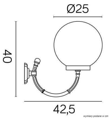 Внешний Kinkiet SU-MA Куле классический K 3012/1/K 250 P